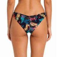 Schwarzes Bikini-Höschen mit Blumenmuster für Damen von Happy & Co, brasilianischer Schnitt Ansicht 2