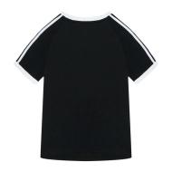 T-shirt Noir Garçon Adidas 3stripes H35545 vue 2
