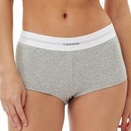 Shorty Gris Clair/Blanc Femme Calvin Klein Jeans Boyshort pas cher