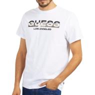 T-shirt Blanc Homme Guess Foil pas cher
