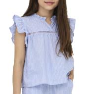 Blouse Bleu Fille Kids ONLY Daimi pas cher