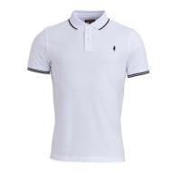 Polo Blanc Homme OMPOMC_C910 pas cher