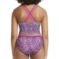 Maillot de bain 2 pièces Violet/Rose Fille Nike Spiderback Bikini vue 2