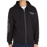 Sweat Zippé Noir Homme Tommy Hilfiger Entry Zip pas cher