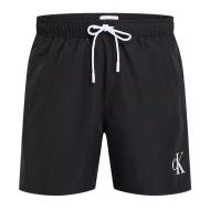 Short de bain Noir/Blanc Homme Calvin Klein Jeans Drawstring pas cher