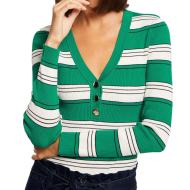 Pull Vert à rayures Femme Morgan Minou