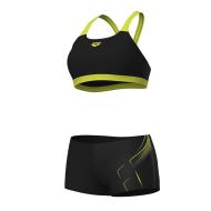 Maillot de bain Noir/Jaune Femme Arena Energy pas cher