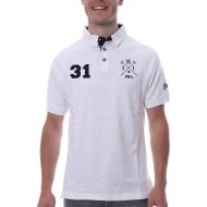Polo blanc homme Hungaria Sport Style pas cher
