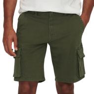 Short Kaki Homme Only & Sons Cargo 4564 pas cher