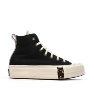 Baskets Noires Femme Converse All Star Lift Platform Tortoise vue 2
