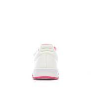 Baskets Blanches/Roses Fille Adidas Tensaur vue 3