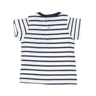 T-shirt Blanc/Marine Garçon Little Marcel LMEV0026 vue 2