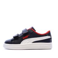 Baskets Marine/Rouge Garçon Puma Smash 3.0