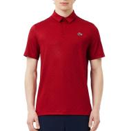 Polo de Golf Rouge Homme Lacoste regular fit protection UV pas cher