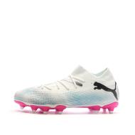 Chaussures de Football Blanc/Rose Garçon Puma Future 7 Match pas cher