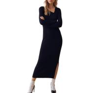 Robe Longue Noir Femme Vila Nelly pas cher