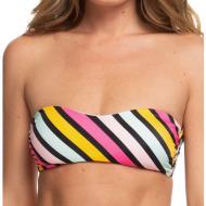 Haut De Bikini Noir à rayures Bandeau Femme Roxy Pop Surf pas cher