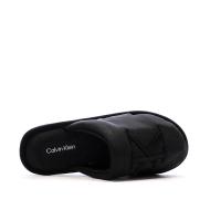 Chaussons Noir Femme Calvin Klein Jeans Slipper Satin Moire vue 4