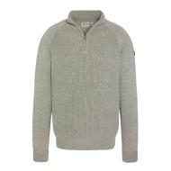 Pull 1/4 zip Gris Homme Schott Plali