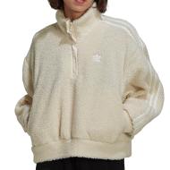 Sweat Sherpa Beige Femme Adidas HM2129 pas cher