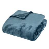 Plaid flanelle Bleu Petrol Atmosphera 180x230 Cuddly