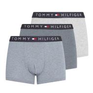 X3 Boxers Bleu/Gris Homme Tommy Hilfiger Trunk pas cher
