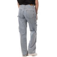 Jean Bleu Femme Cargo Monday Premium Wide vue 2