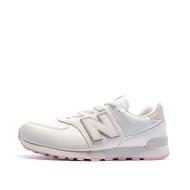 Baskets Blanc/Rose Femme/Fille New Balance 574 pas cher