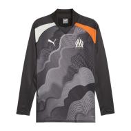 OM Maillot Prématch manches longues Gris Homme Puma 2023/24 pas cher