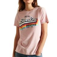 T-shirt Rose Femme Superdry Vl Ns