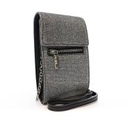 Sac Téléphone Gris Argenté Femme Morgan POCKY vue 2