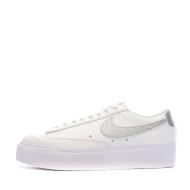Baskets Blanche/Argent Femme Nike Blazer Low Platform pas cher