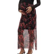 Jupe Noire/Rouge Femme Mamalicious Lella pas cher