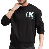 Sweat Noir Homme Calvin Klein Jeans Terry pas cher