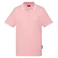 Polo Rose/Blanc Homme Schott PSWILL2