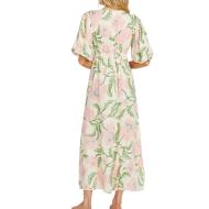 Rosa Kleid mit Blumen Frau Billabong Night Fall Ansicht 2