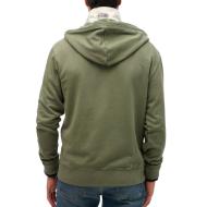 Sweat Zippé Kaki Homme Superdry Essential Washed Ziphood vue 2