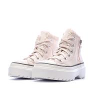 Baskets Rose Clair Fille Converse Lugged vue 6
