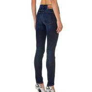 Jean Slim Bleu Foncé Femme Diesel Babhila vue 2