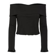 Camiseta negra de mujer Pieces Jazmine