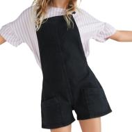 Combishort en Jean Noir Fille O'Neill Dungaree pas cher