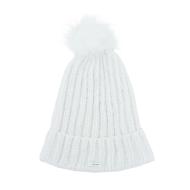 Bonnet à Pompon Blanc femme Teddy Smith Cheny pas cher