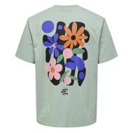 T-shirt Vert Homme Only & Sons Flower vue 3