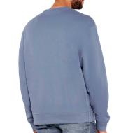 Sweat Bleu Homme Calvin Klein Jeans Badge Terry vue 2