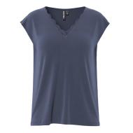 T-Shirt Marine Femme Pieces Kamala pas cher