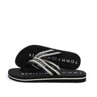 Tongs Noir Femme Tommy Hilfiger Webbing Summer pas cher