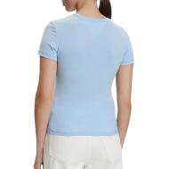 T-shirt Slim Bleu Femme Tommy Hilfiger Linear vue 2