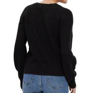 Pull Noir en maille Femme Vero Moda Sayla vue 2