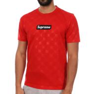 T-shirt Rouge Homme Supreme Grip Leaves