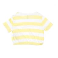 T-shirt Blanc/Jaune Fille Kids Only Knot Stripe vue 2
